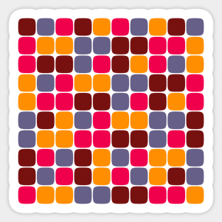 Squircle Pattern (Autumn Colours) Sticker